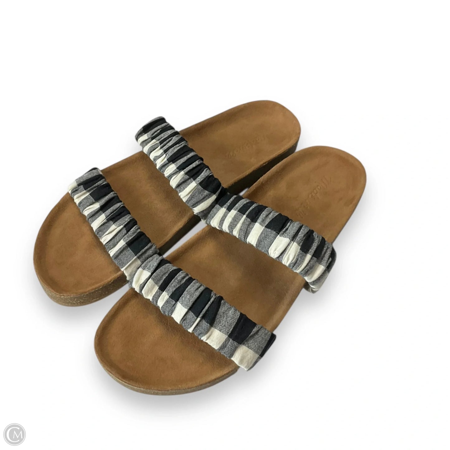 Sandals Flats By Madewell In Black & White, Size: 7.5