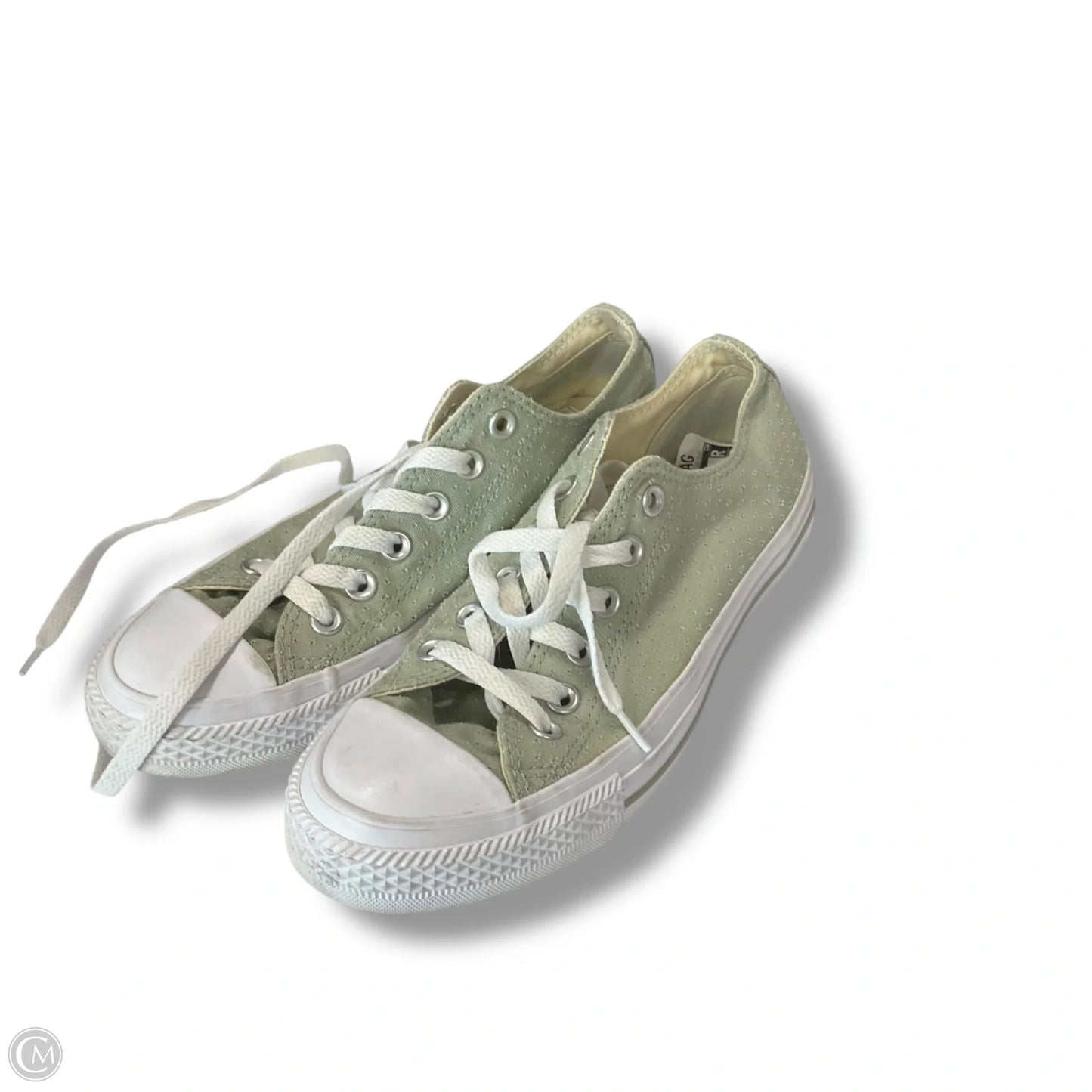 Shoes Sneakers By Converse In Green & White, Size: 8