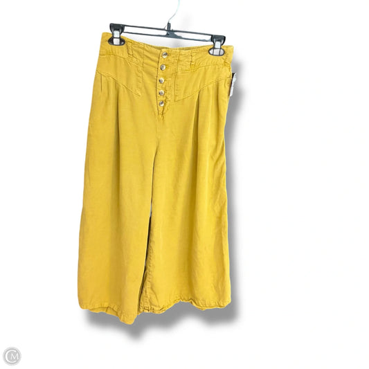 Pants Wide Leg By Anthropologie In Yellow, Size: 0