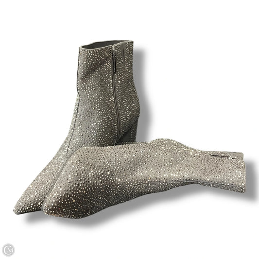 Boots Ankle Heels By Lane Bryant In Silver, Size: 8