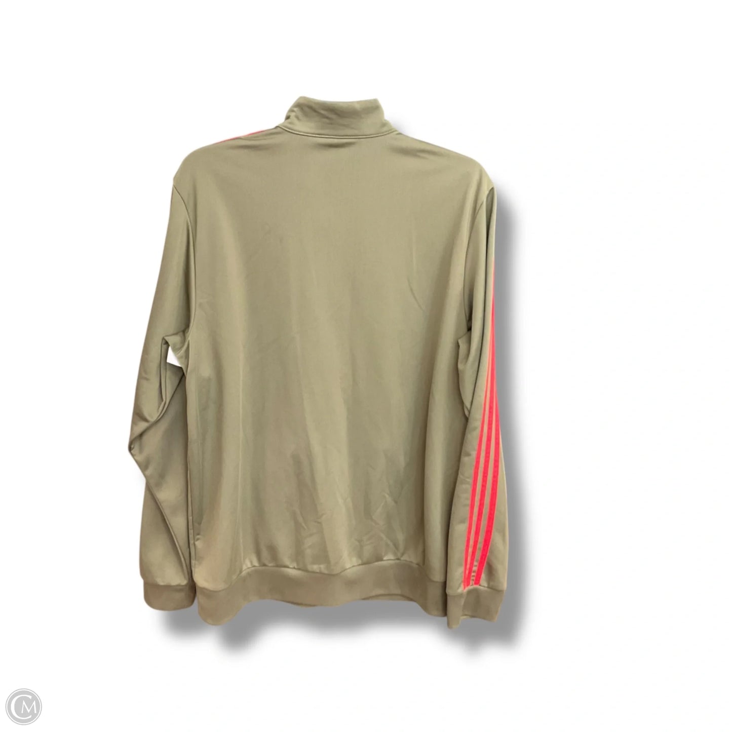 Athletic Jacket By Adidas In Green & Pink, Size: L