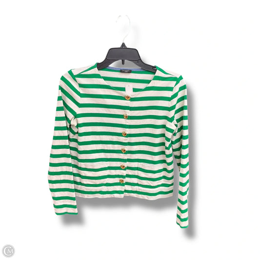 Cardigan By Talbots In Green & White, Size: Sp