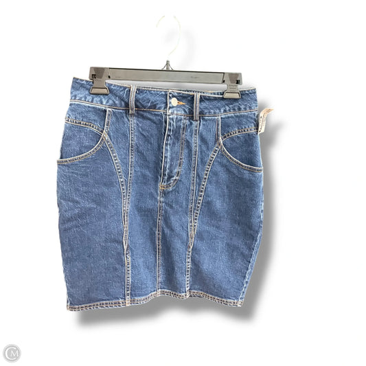 Skirt Mini & Short By Pilcro In Blue Denim, Size: 6