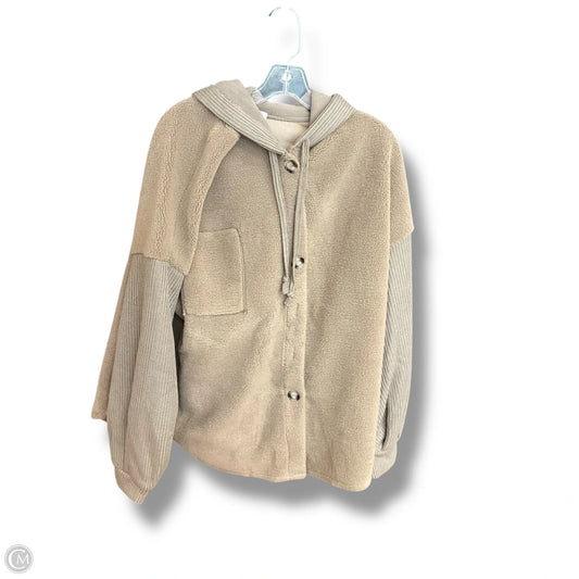 Jacket Faux Fur & Sherpa By Veveret In Brown, Size: L