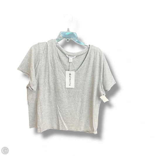 Athletic Top Short Sleeve By Athleta In Grey, Size: Xl