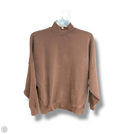 Athletic Sweatshirt Crewneck By Babaton In Brown, Size: L
