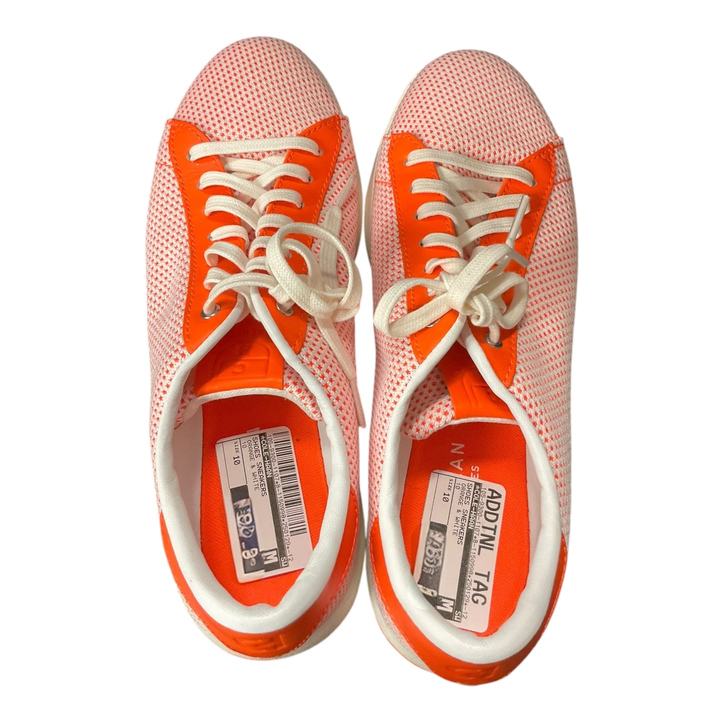 Shoes Sneakers By Cole-haan In Orange & White, Size: 10