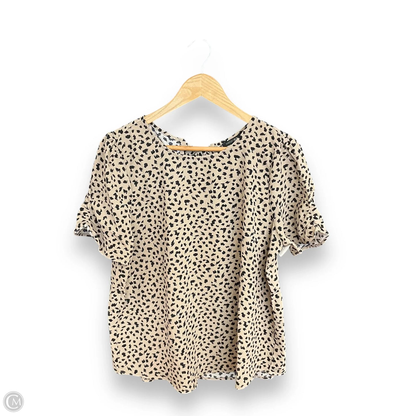 Top Short Sleeve By Papermoon In Animal Print, Size: M