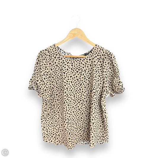 Top Short Sleeve By Papermoon In Animal Print, Size: M