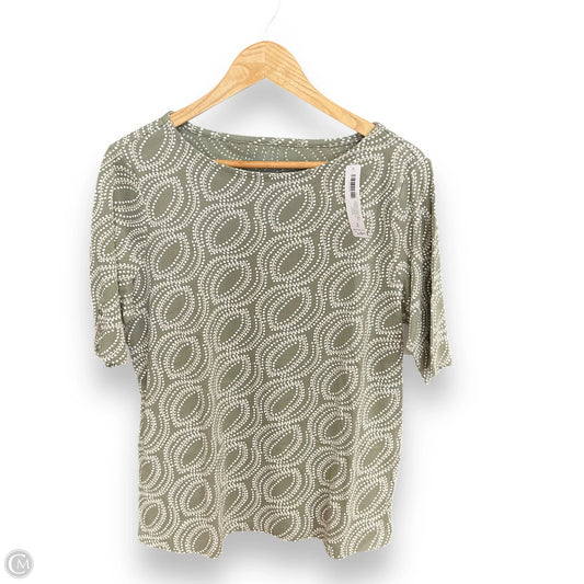 Top Short Sleeve Basic By Chicos In Green, Size: L