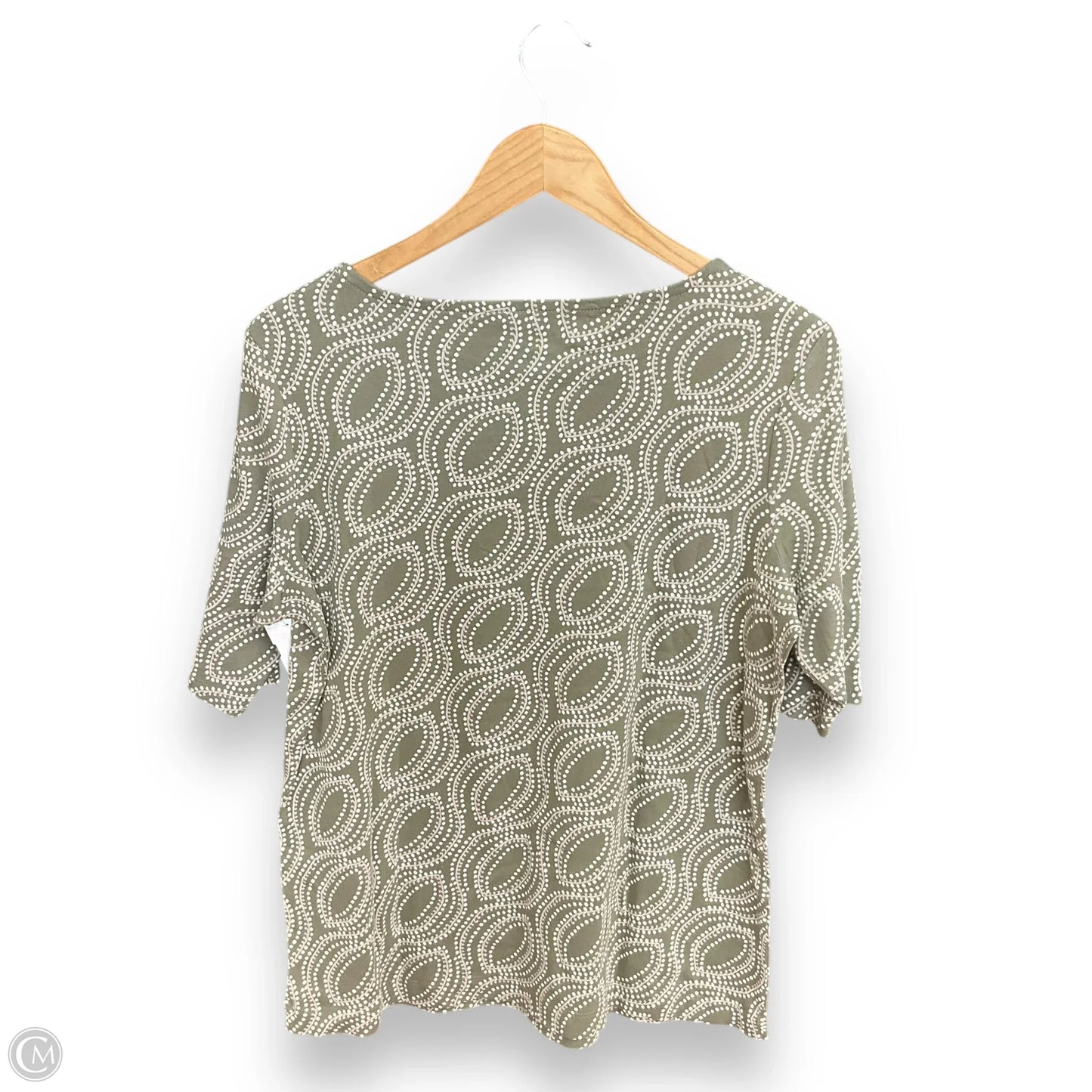 Top Short Sleeve Basic By Chicos In Green, Size: L