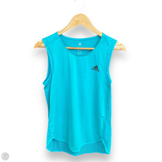 Athletic Tank Top By Adidas In Teal, Size: M