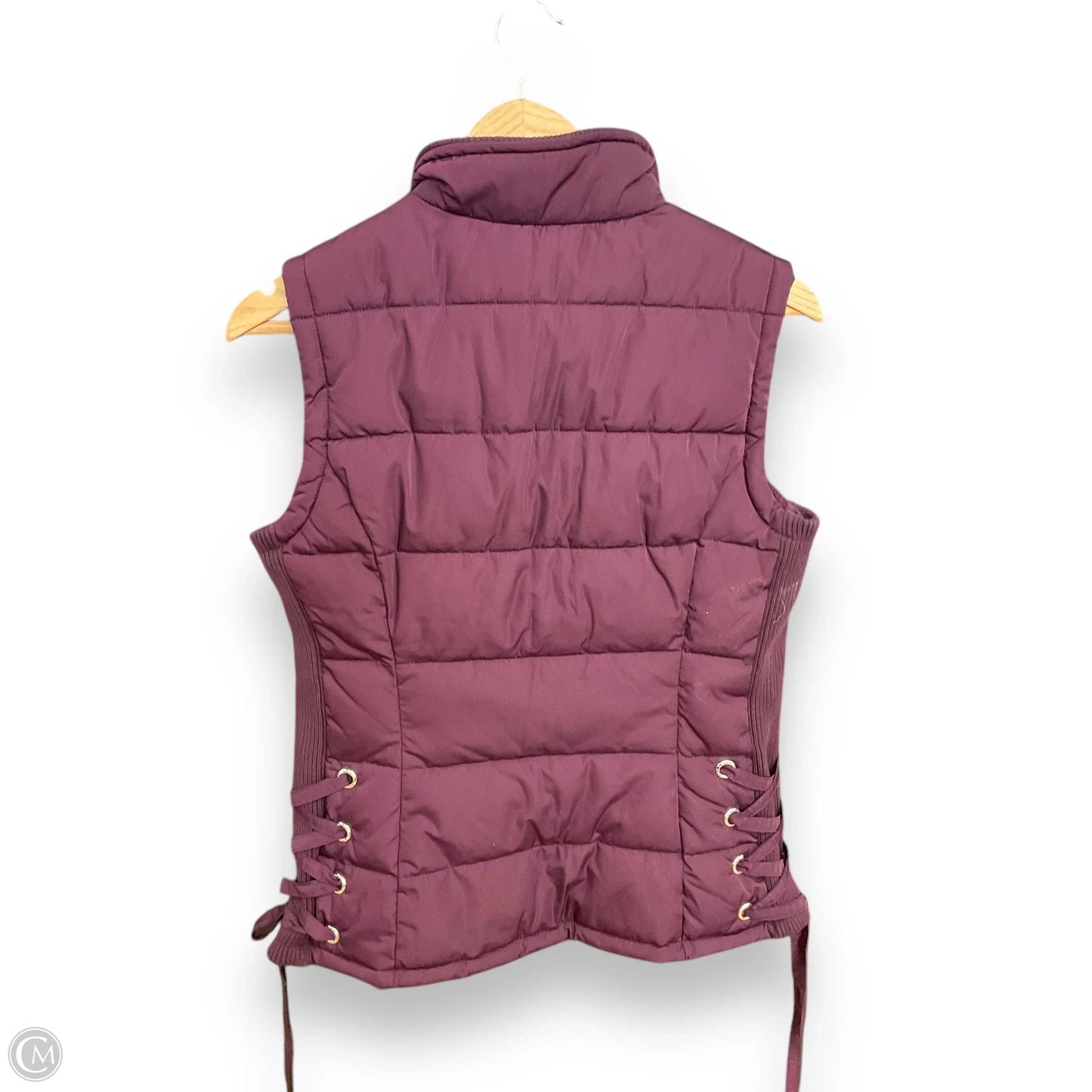 Vest Puffer & Quilted By Calvin Klein In Maroon, Size: Xs