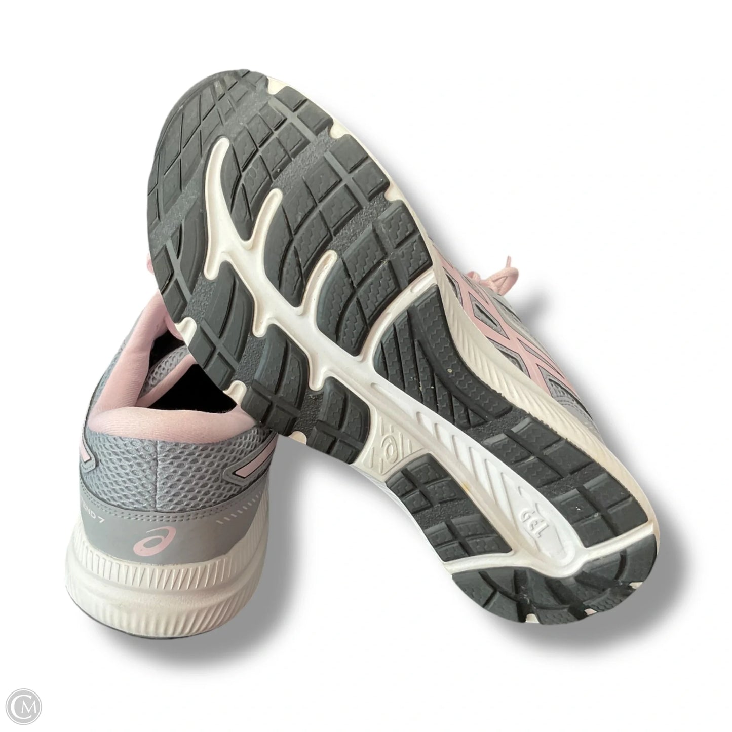 Shoes Athletic By Asics In Grey & Pink, Size: 10