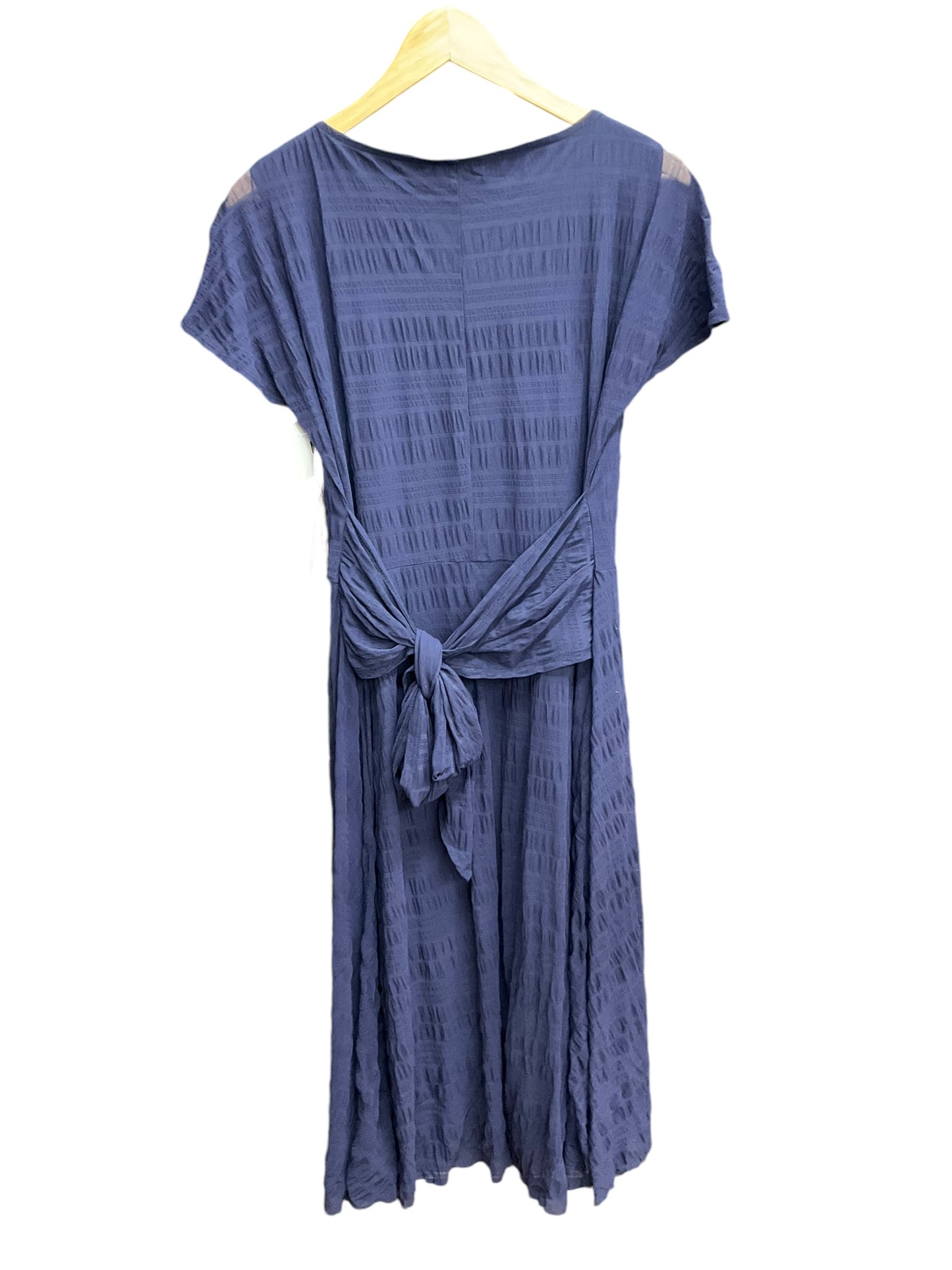 Dress Casual Midi By Signature By Robbie Bee In Navy, Size: L