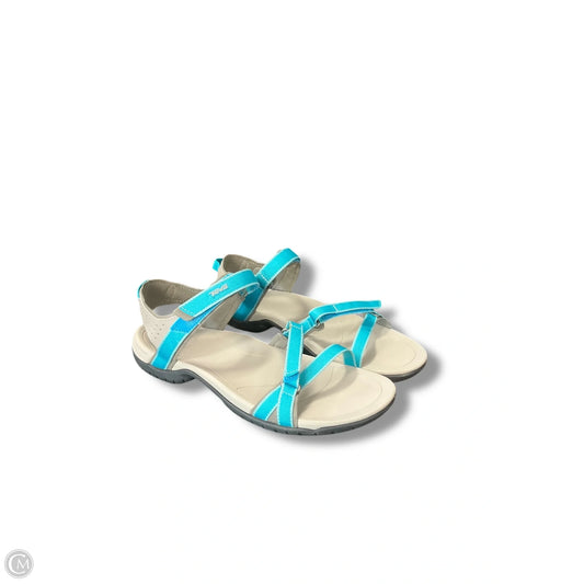 Sandals Flip Flops By Teva In Blue & Grey, Size: 11