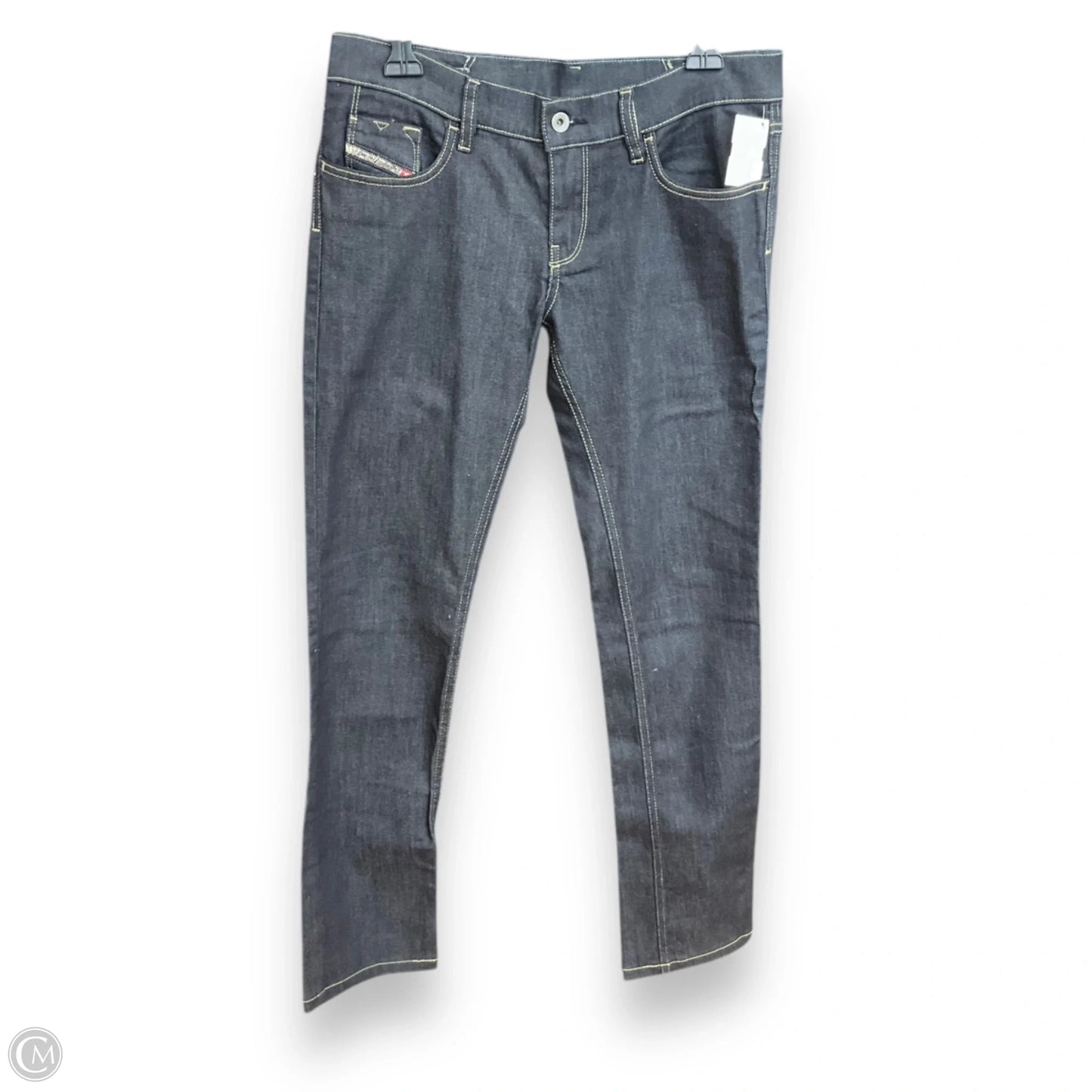 Jeans Straight By Diesel In Black Denim, Size: 6