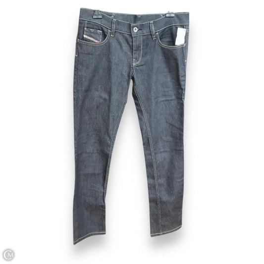 Jeans Straight By Diesel In Black Denim, Size: 6