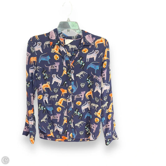 Blouse Long Sleeve By Anthropologie In Multi-colored, Size: Xs
