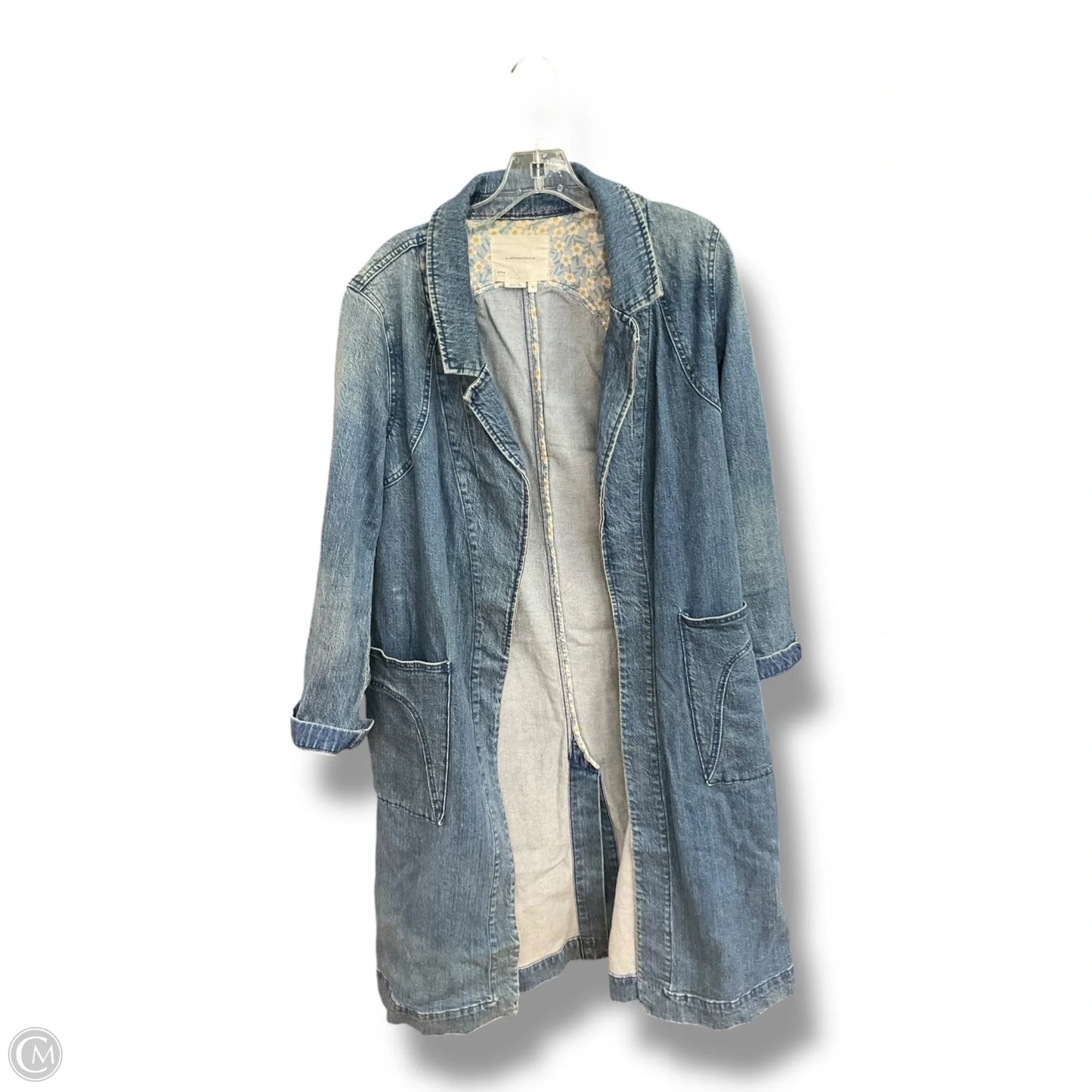 Coat Other By Anthropologie In Blue Denim, Size: S