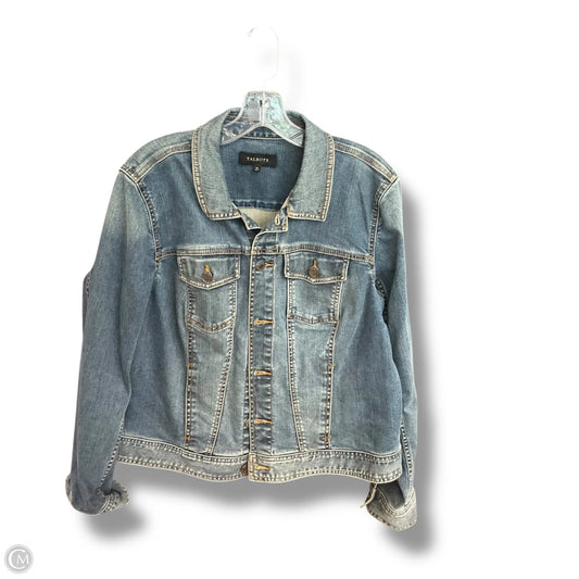 Jacket Denim By Talbots In Blue Denim, Size: Xl