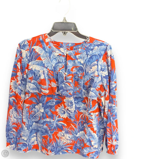 Top Long Sleeve By J. Crew In Floral Print, Size: M