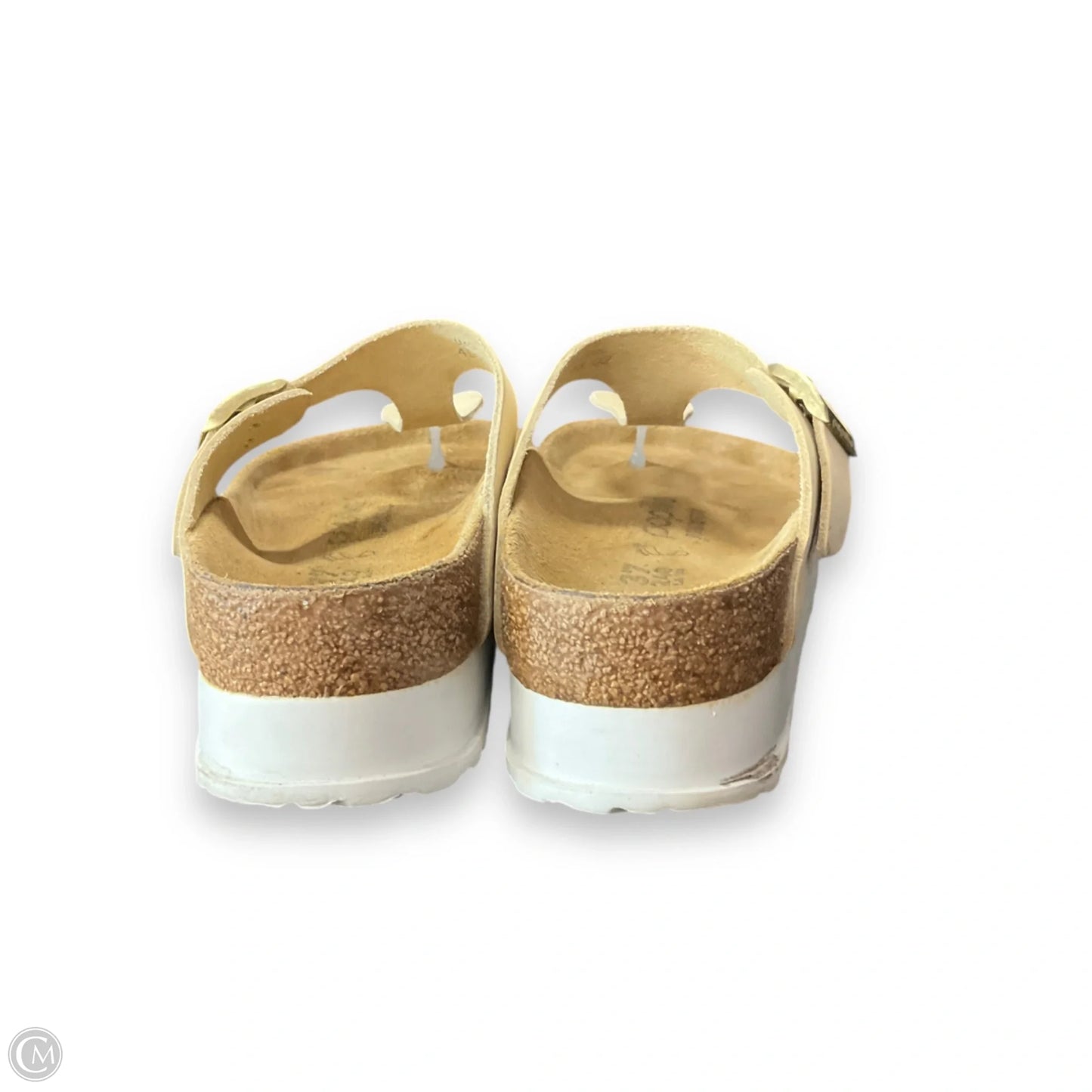 Sandals Flats By Birkenstock In Tan, Size: 7