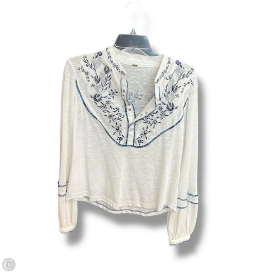 Top Long Sleeve By Free People In Floral Print, Size: S