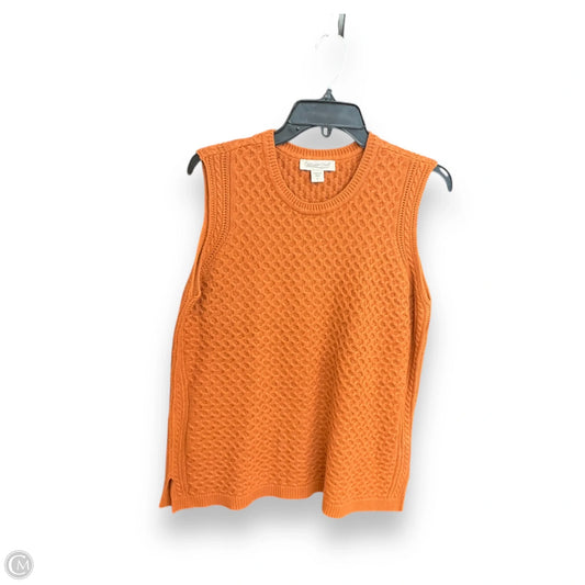 Vest Sweater By Coldwater Creek In Orange, Size: L