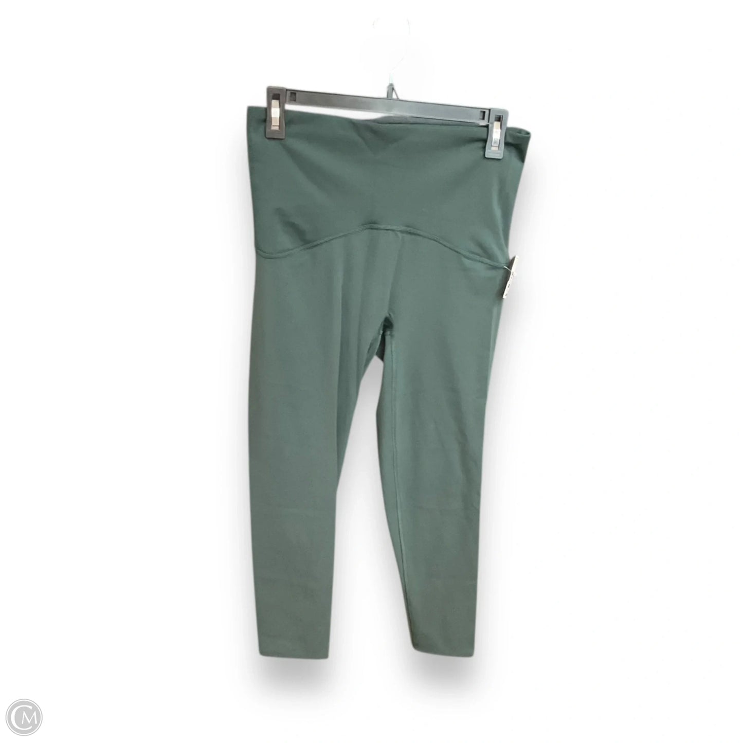 Athletic Leggings By Spanx In Green, Size: L