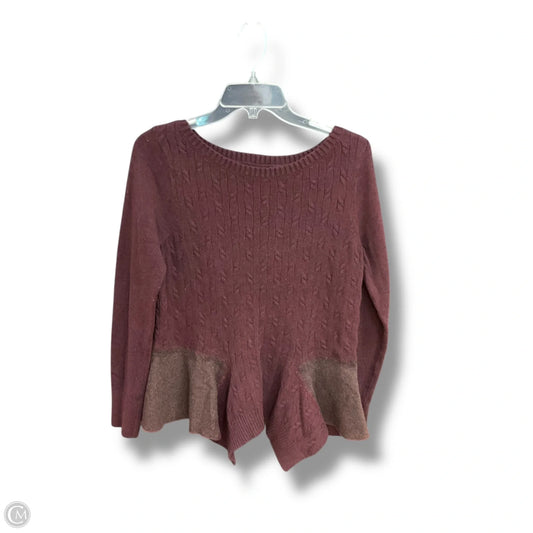 Sweater By Knitted And Knotted In Maroon, Size: M