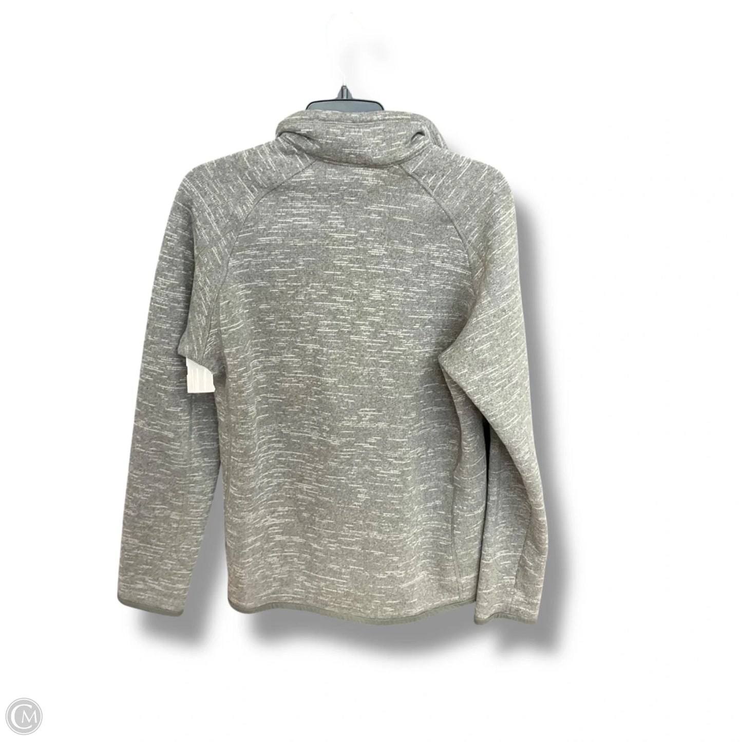 Athletic Top Long Sleeve Collar By Patagonia In Grey, Size: M