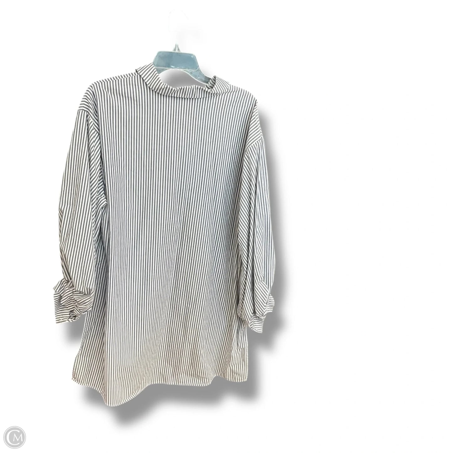Blouse Long Sleeve By Eloquii In Striped Pattern, Size: 1x