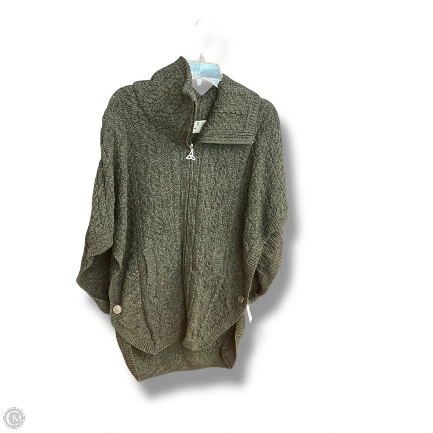 Poncho By Clothes Mentor In Green, Size: S