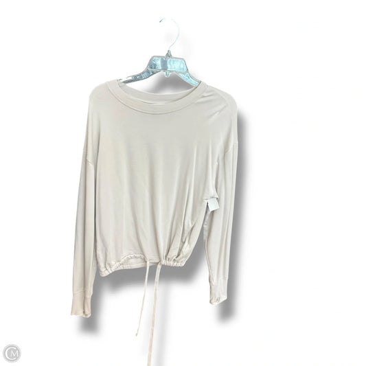 Athletic Top Long Sleeve Crewneck By Athleta In Cream, Size: Sp