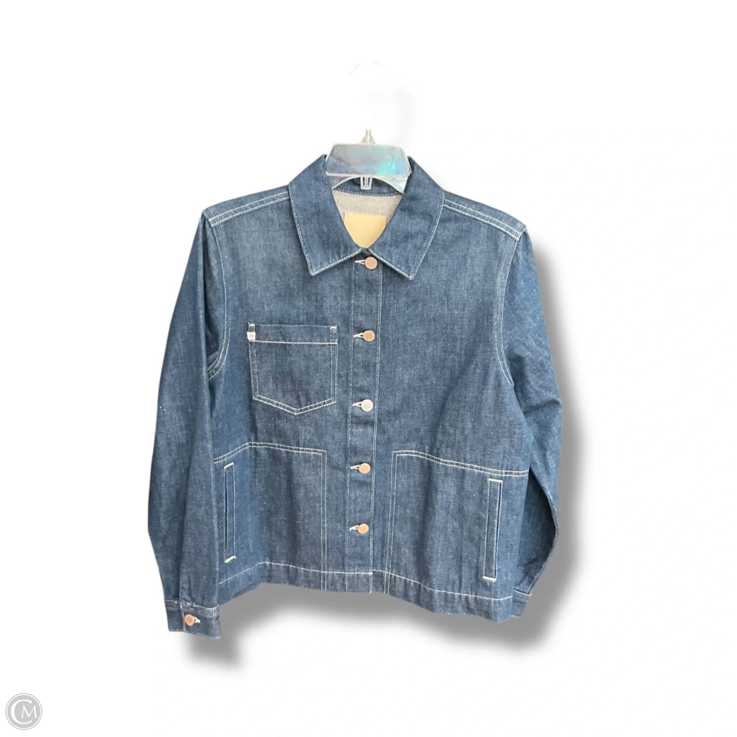 Jacket Denim By Ag Jeans In Blue Denim, Size: M