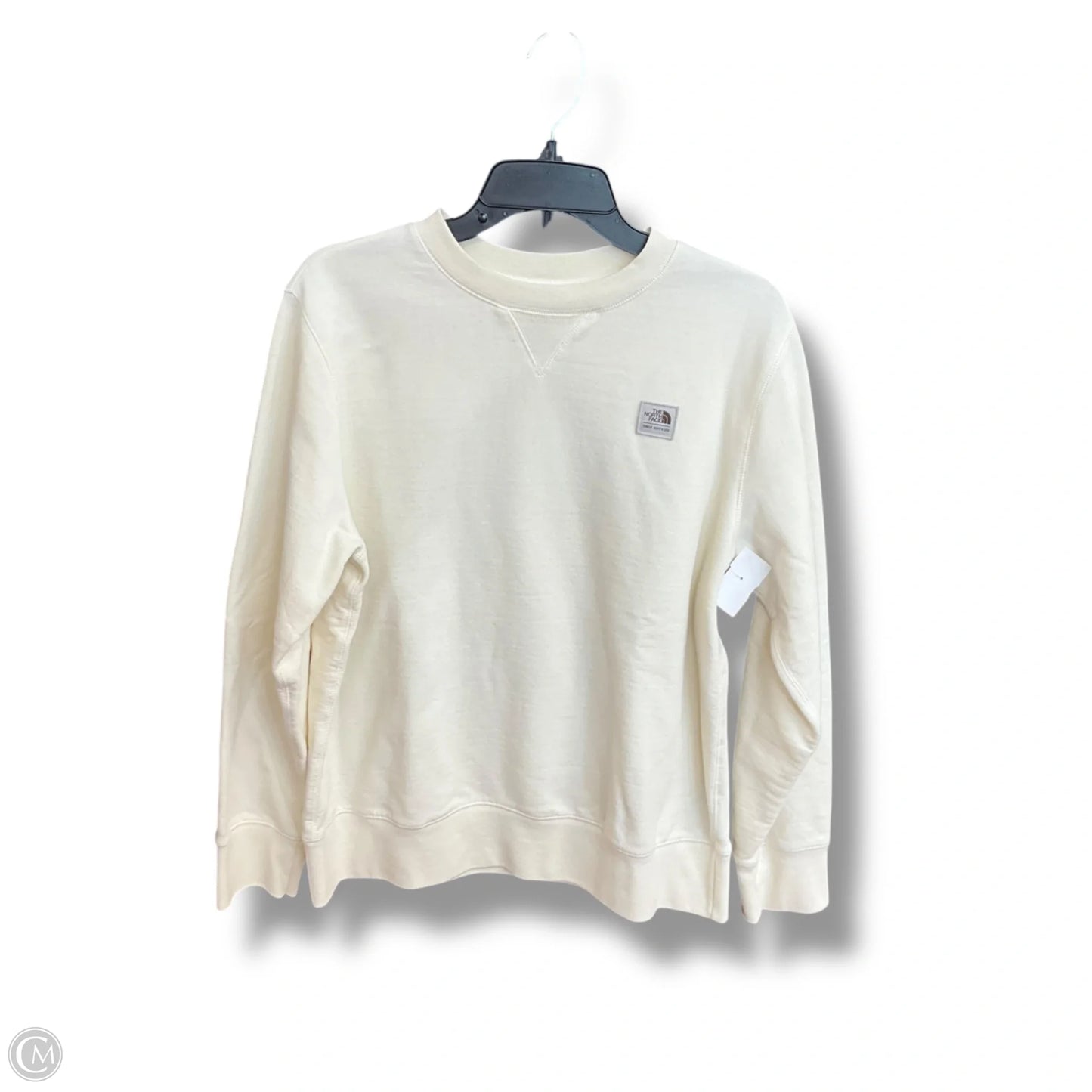 Athletic Sweatshirt Crewneck By The North Face In Cream, Size: M