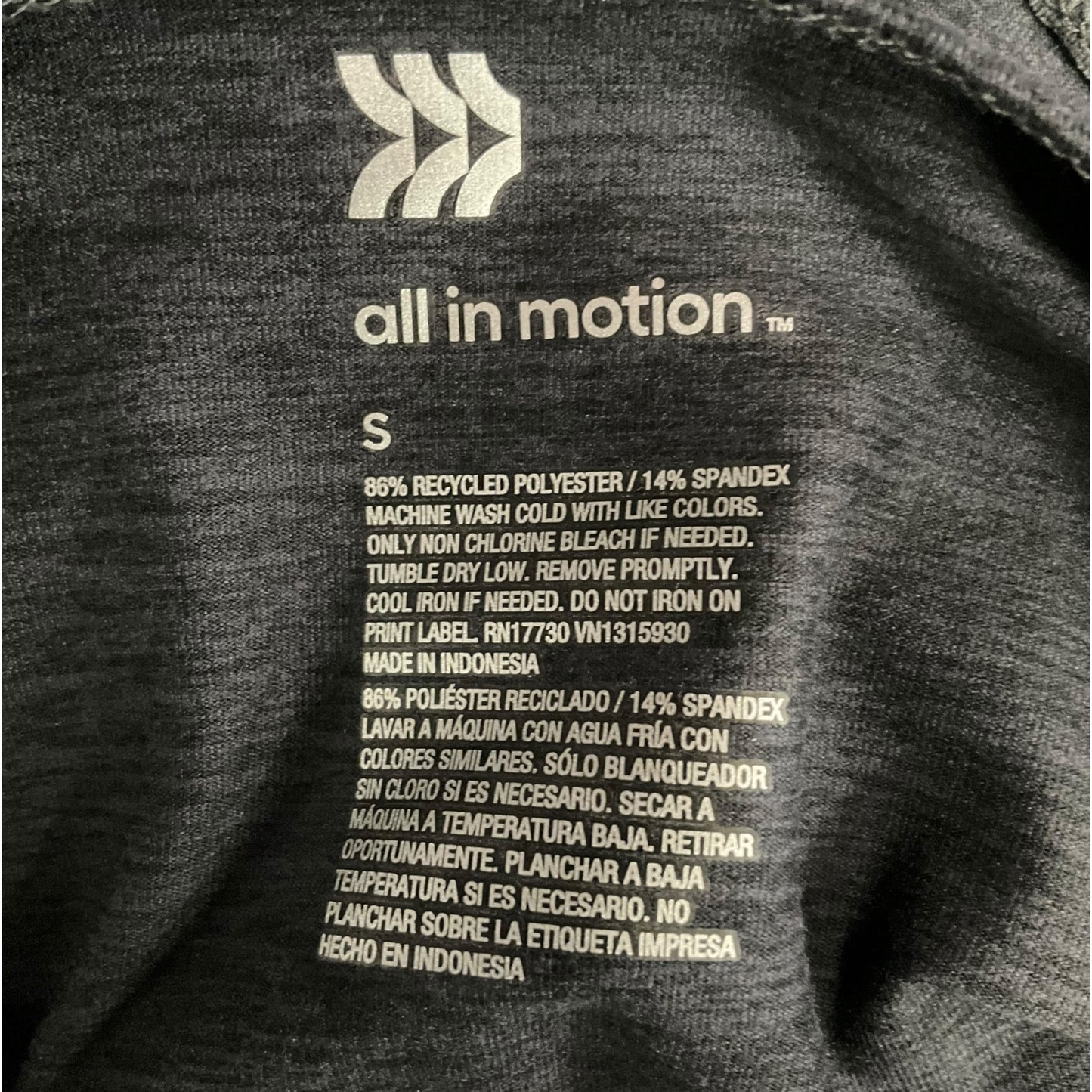 Athletic Top Long Sleeve Crewneck By All In Motion In Grey, Size: S