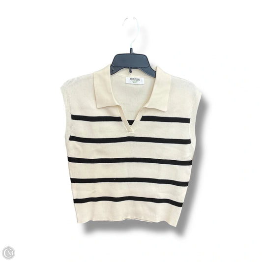Vest Sweater By Double Zero In Striped Pattern, Size: L