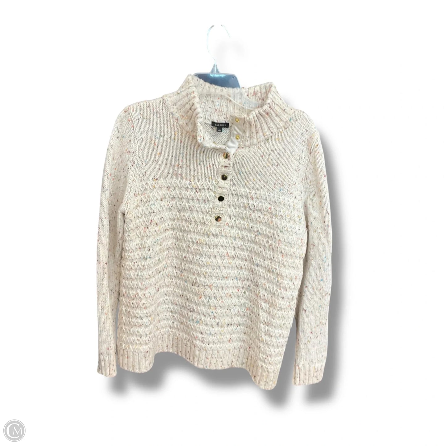 Sweater Cardigan By Talbots In Multi-colored, Size: L