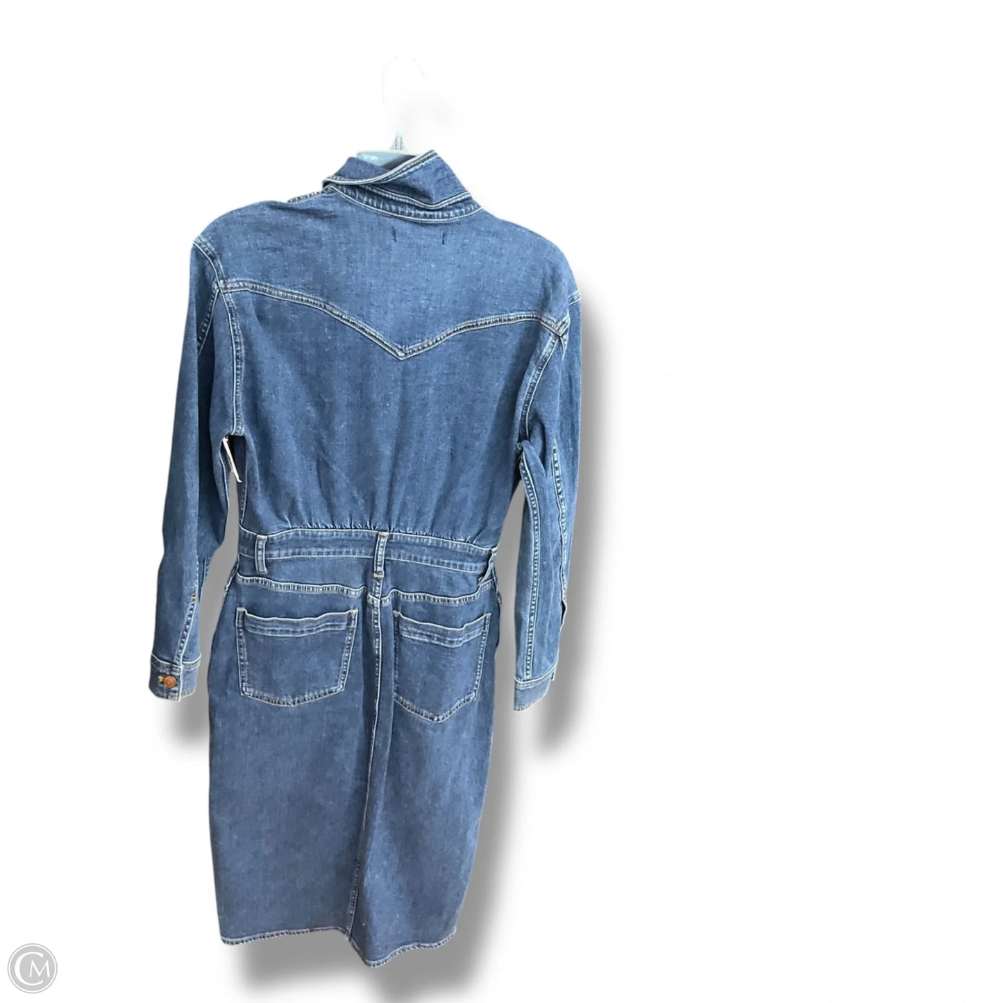 Dress Casual Midi By Madewell In Blue Denim, Size: S