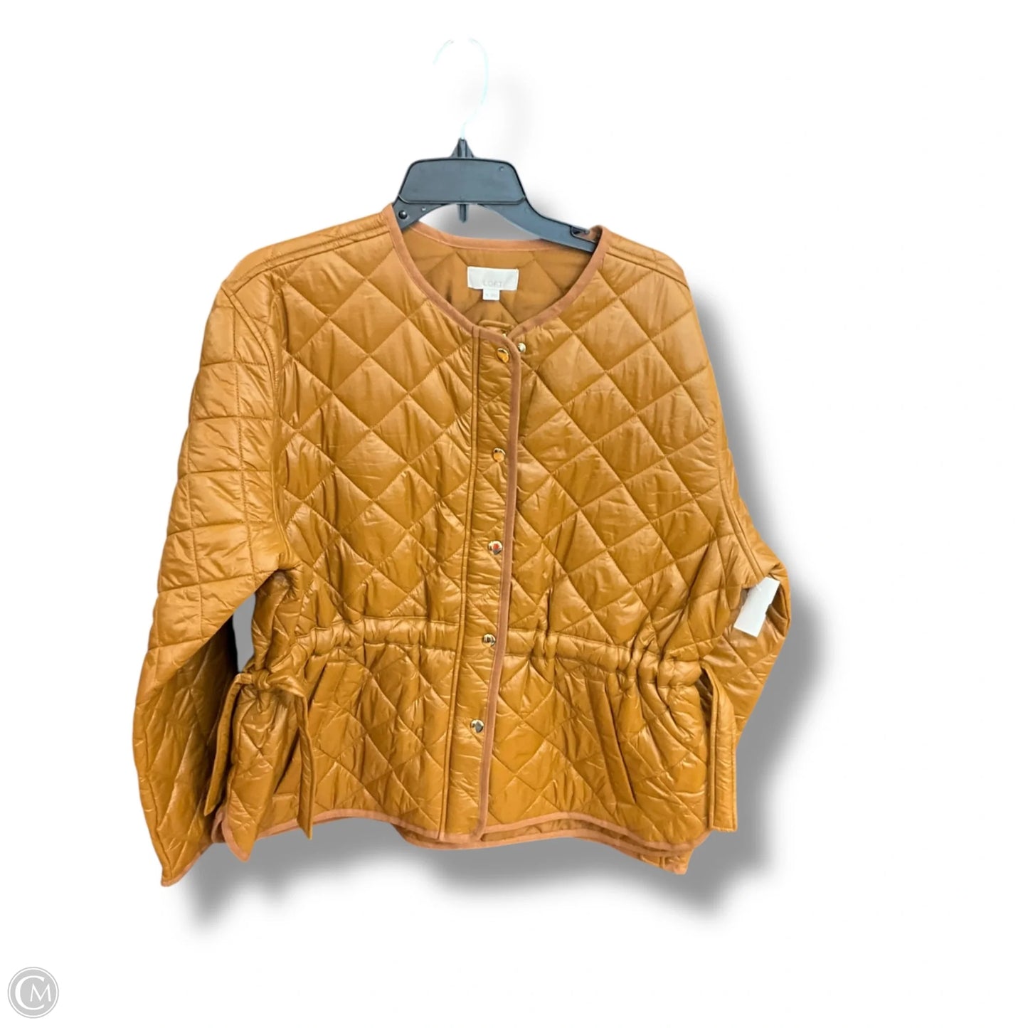 Jacket Puffer & Quilted By Loft In Tan, Size: M