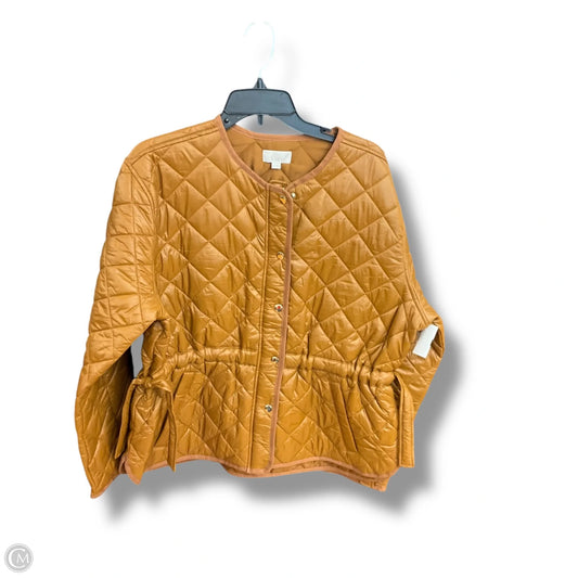 Jacket Puffer & Quilted By Loft In Tan, Size: M