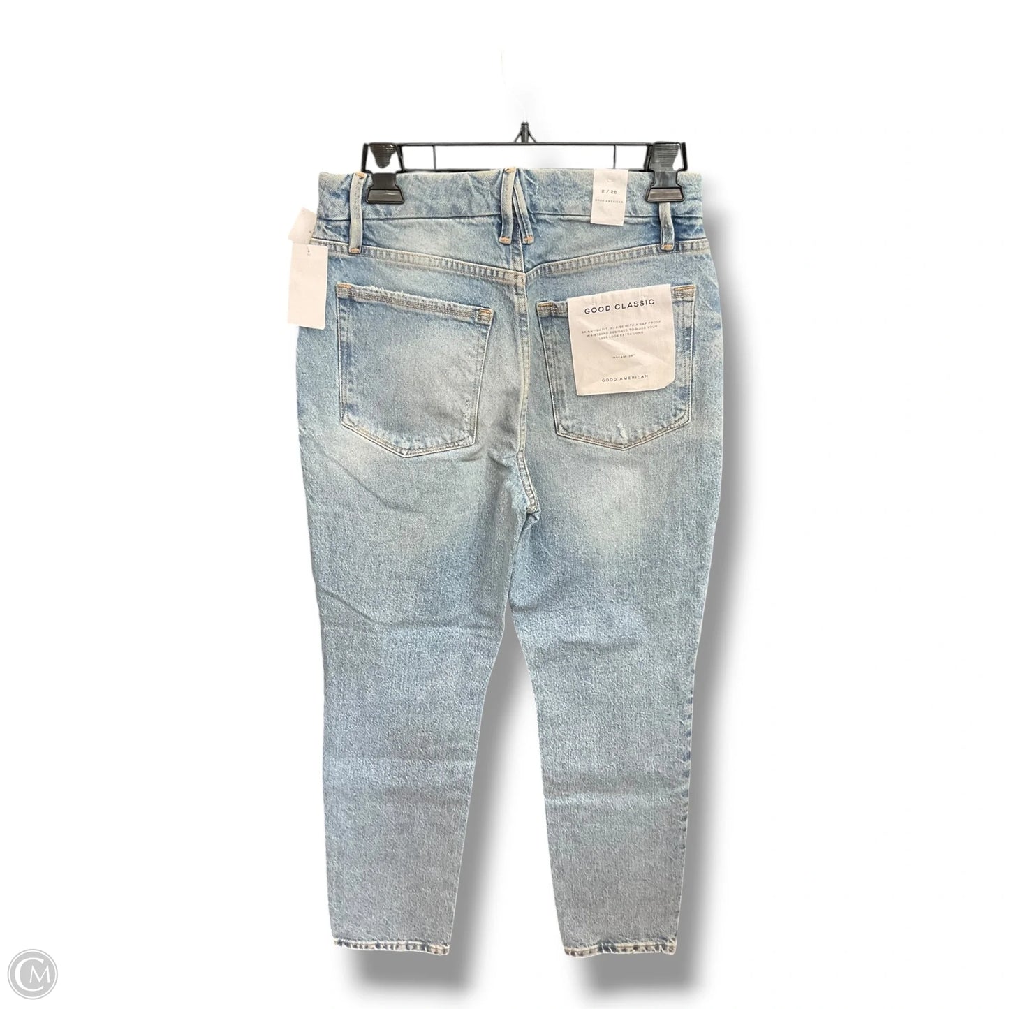 Jeans Straight By Good American In Blue Denim, Size: 2