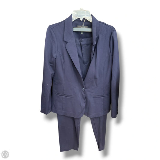 Pants Suit 2pc By Liverpool In Navy, Size: L