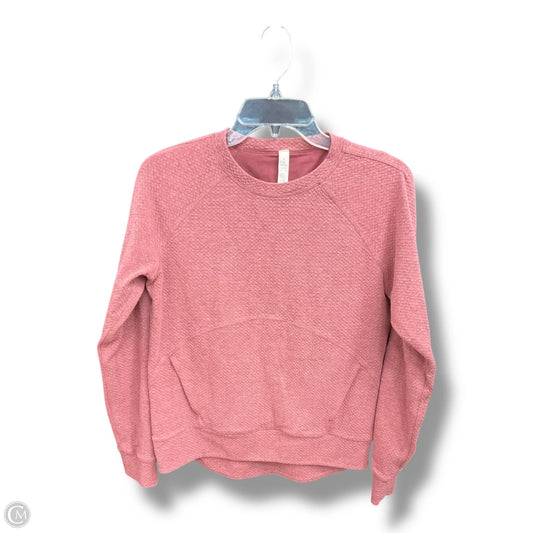 Athletic Top Long Sleeve Crewneck By Lululemon In Pink, Size: 6