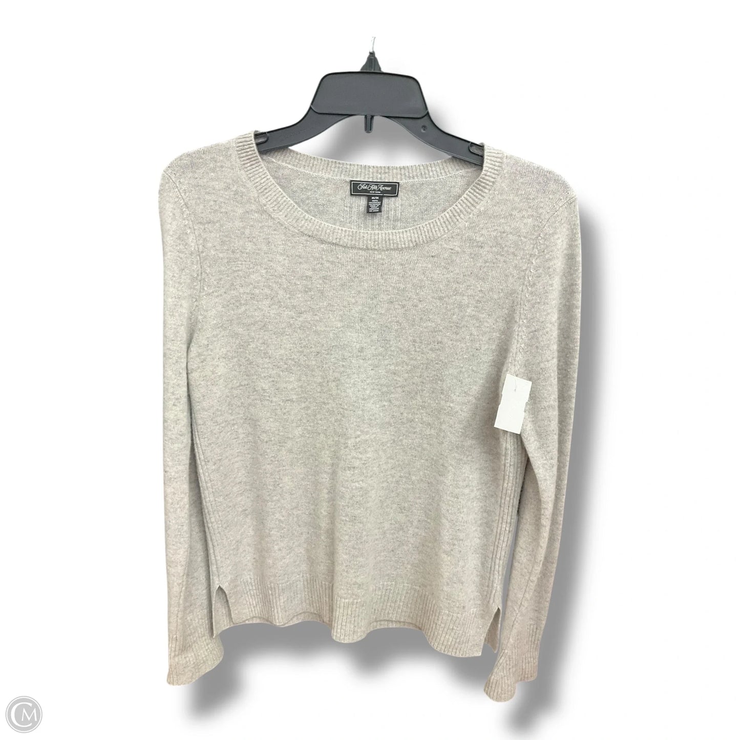 Sweater Cashmere By Saks Fifth Avenue In Grey, Size: M