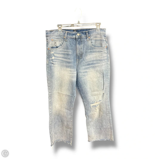 Jeans Wide Leg By Gap In Blue Denim, Size: 12