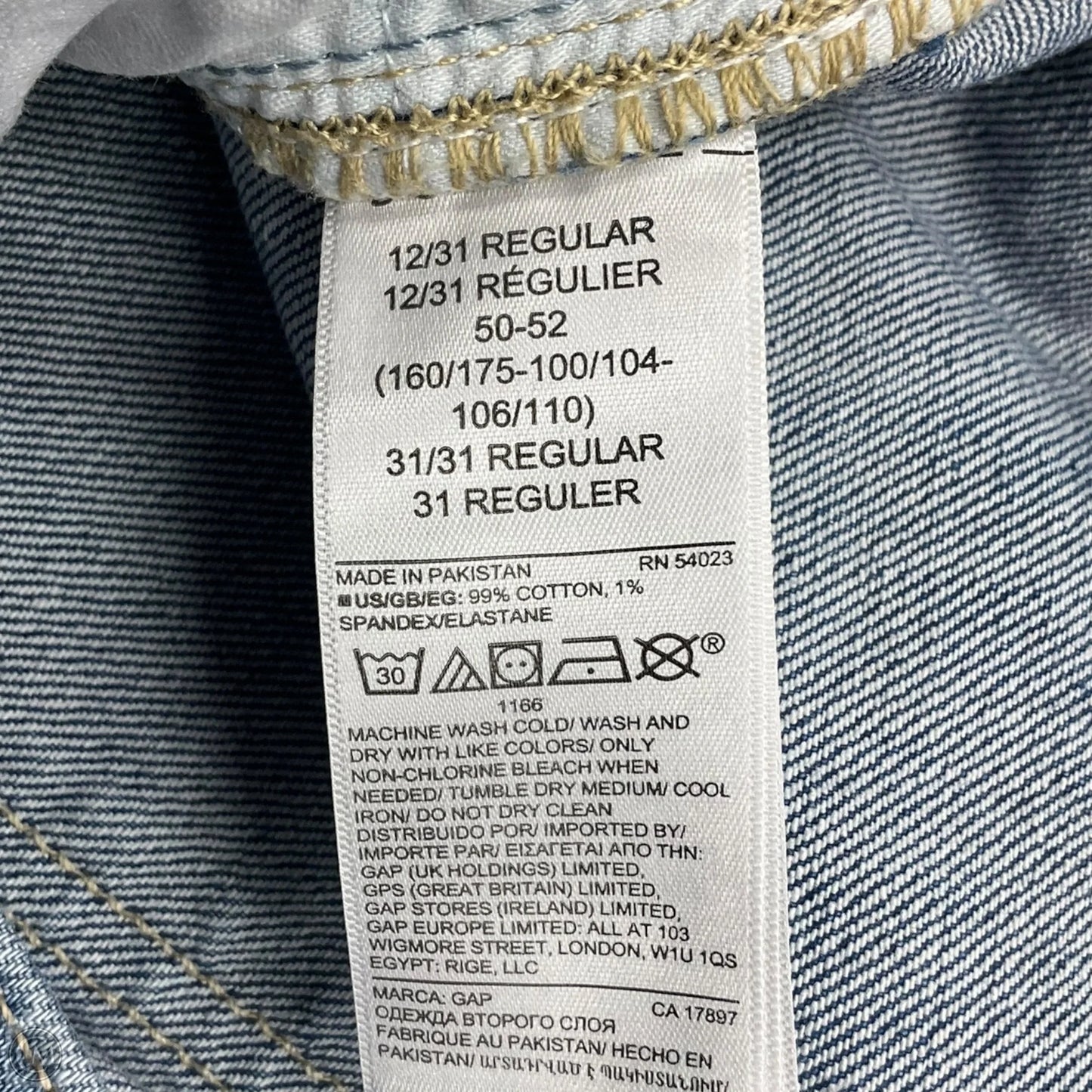 Jeans Wide Leg By Gap In Blue Denim, Size: 12