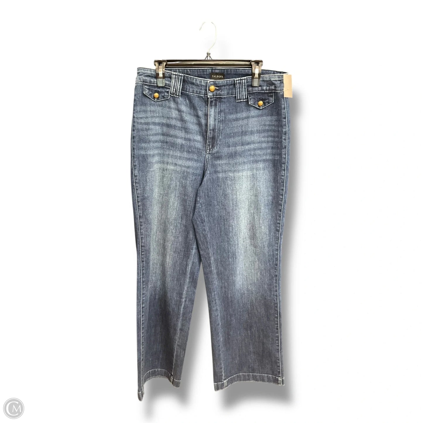 Jeans Wide Leg By Talbots In Blue Denim, Size: 12
